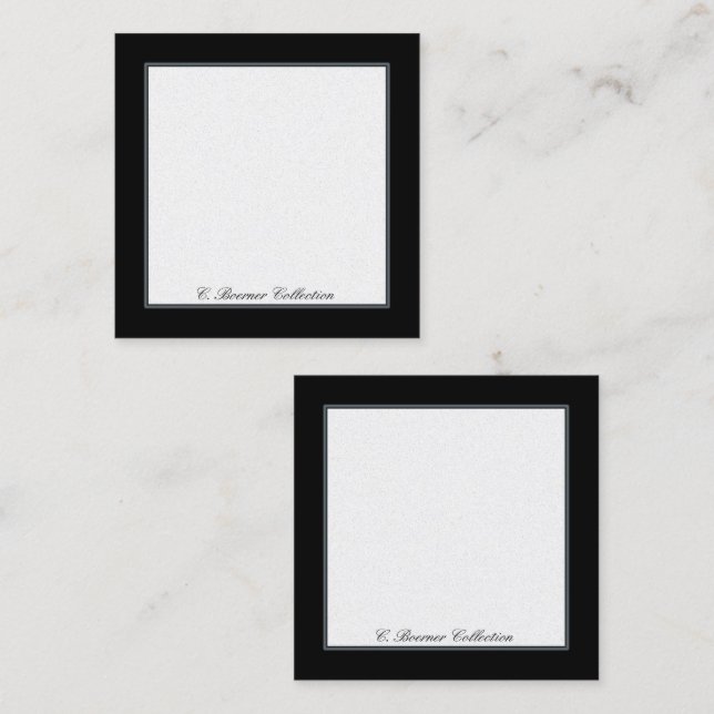 Blank Display Cards for Collections  Quadratische Visitenkarte (Vorne/Hinten)