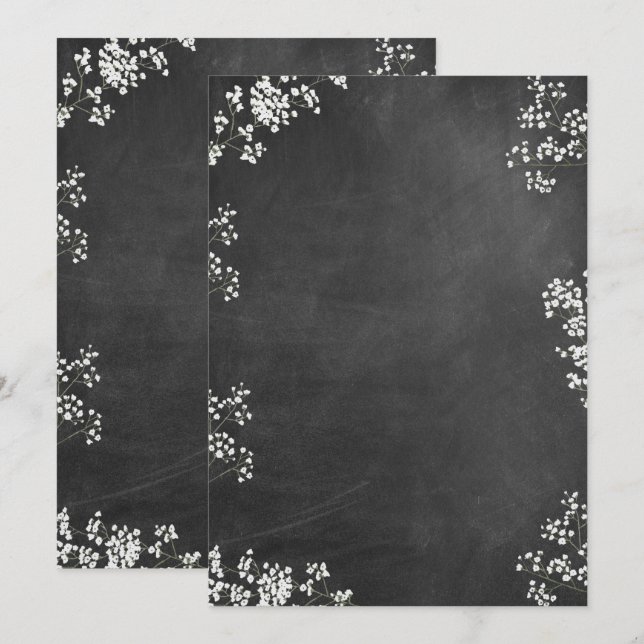 Blank DIY Erstellen Sie Ihr eigenes Gipskraut-Chal Einladung (Vorne/Hinten)