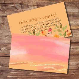 Blank DIY Watercolor Peach Pink Garden Blogs Begleitkarte