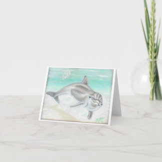 Blank Dolphin Note Cards Karte