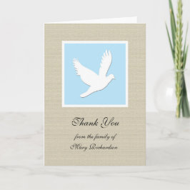 Blank Dove Religious Beileid Danke Karte