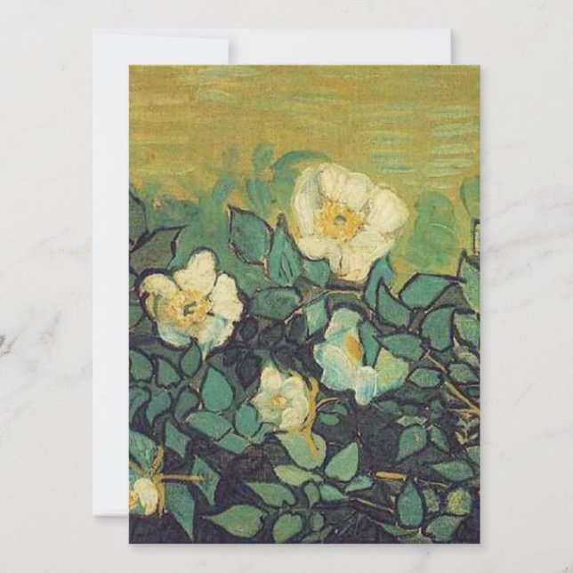 Blank Einladung, Van Gogh Wild Rose Einladung (Vorderseite)
