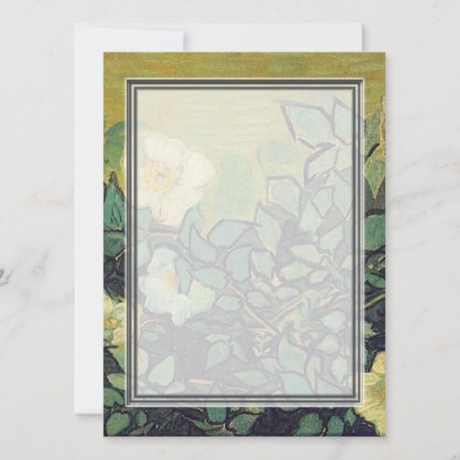 Blank Einladung, Van Gogh Wild Rose Einladung (Vorderseite)