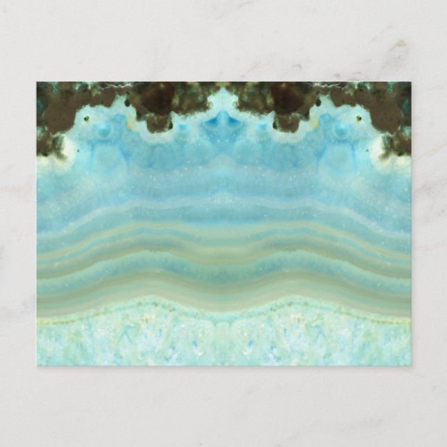 Blank Elegant Crystal Blue Save the Date Party Ankündigungspostkarte (Vorderseite)