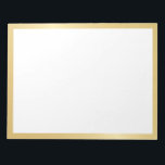 Blank Elegant Gold Notizblock<br><div class="desc">Der leere Notepad weist weißen Leerraum mit goldenem Rand auf.</div>
