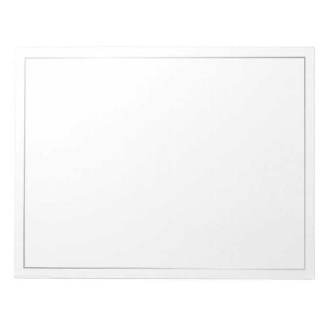 Blank Elegant Silver Notizblock (Vorderseite)