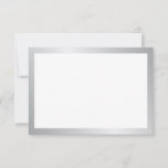 Blank Elegant Silver Wedding Advice Card Hinweiskarte<br><div class="desc">Fügen Sie Ihrer Hochzeit eine persönliche Touch mit einer eleganten Hochzeitsberatung und Wunschkarte hinzu. Diese Ratenkarte weist weißen Leerraum mit silberfarbenem Rand auf. Ideal für Hochzeiten, Babydusche, Geburtstagsparty, Brautparty, Junggeselinnen-Abschied und alle besondere Anlässe. Bitte beachten Sie: Die Details der Folie werden im Kunstwerk simuliert. Bei der Herstellung dieses Produktes wird...</div>