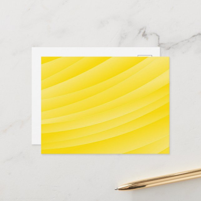 BLANK ERSTELLEN SIE IHRE EIGENE GELBE POSTKARTE (Vorderseite/Rückseite Beispiel)