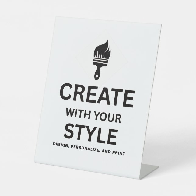 Blank Event Display Sign Custom Editable Design Sockelschild (Vorderseite)