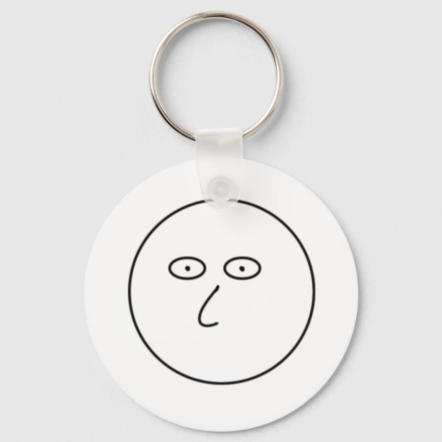 Blank Face - Dekorieren Sie mit trockenen Radierma Schlüsselanhänger (Vorderseite)