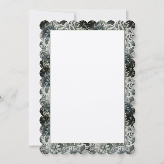 Blank-Floral-Einladung Einladung (Vorderseite)