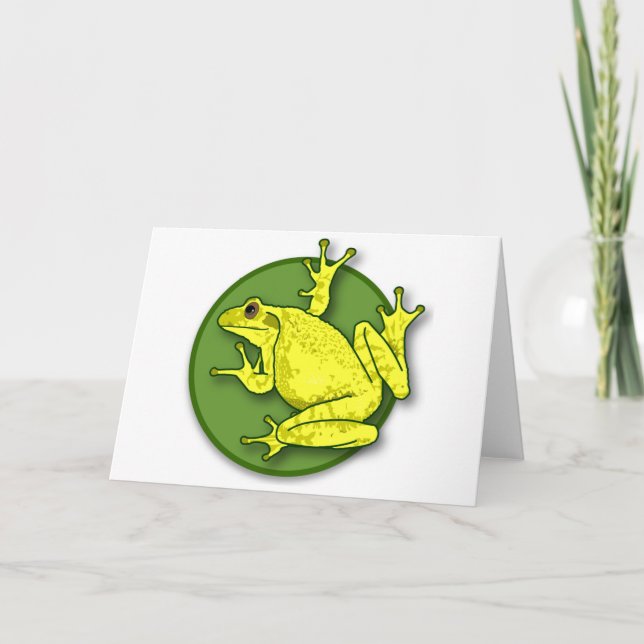 Blank-Gelbe Froschkarte Karte (Vorderseite)