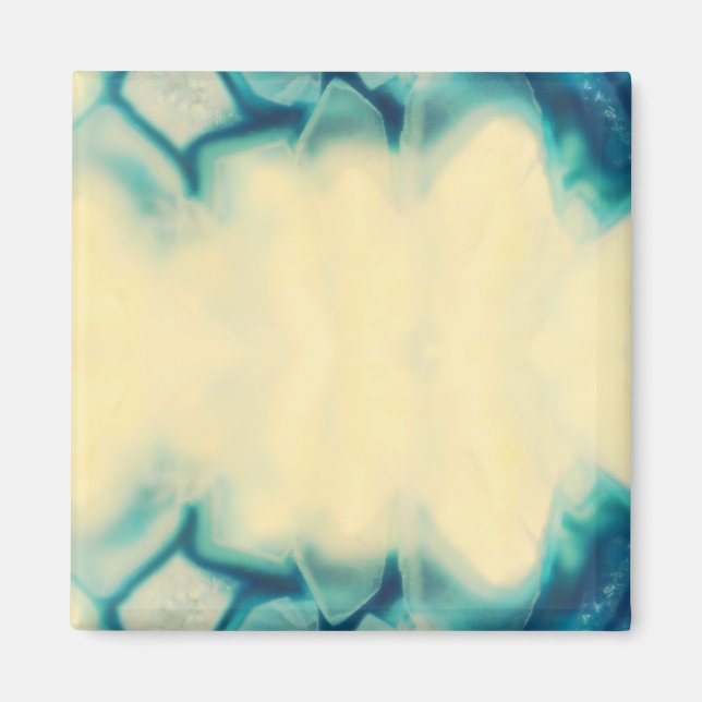 Blank Glamour Aqua Blue Crystal Save the Date Magnet (Vorne)