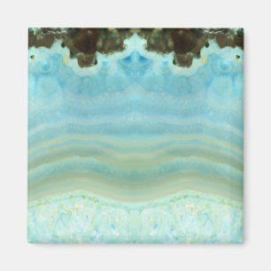 Blank Glamour Blue Crystal Save the Date Magnet