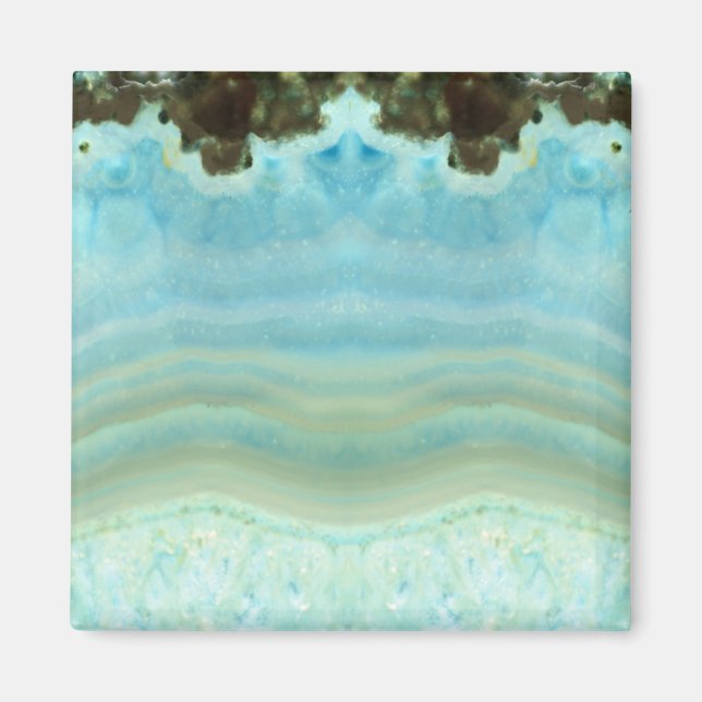 Blank Glamour Blue Crystal Save the Date Magnet (Vorne)