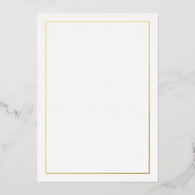 Blank Gold Folieneinladung (Vorderseite)