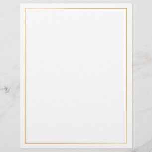 Blank Gold und Weiß Briefbogen