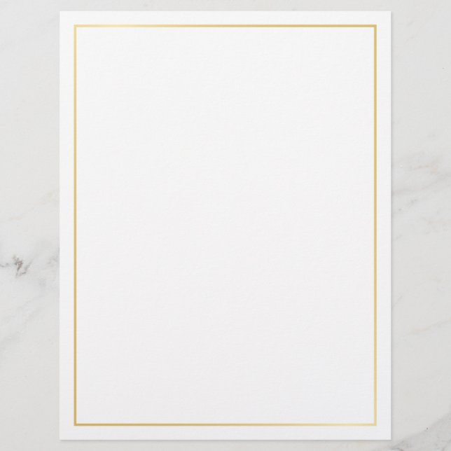 Blank Gold und Weiß Briefbogen (Vorderseite)