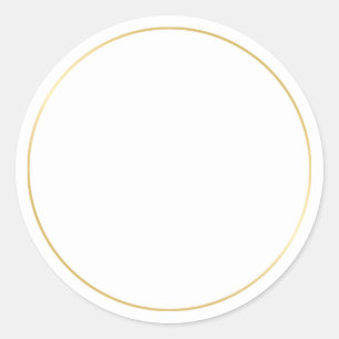 Blank Gold und Weiß Runder Aufkleber