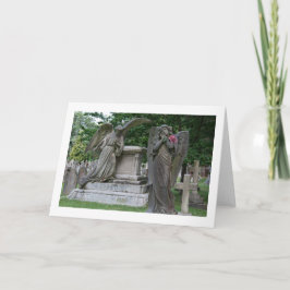 Blank Greetings Card: Engel mit Blume Karte