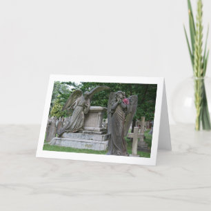 Blank Greetings Card: Engel mit Blume Karte