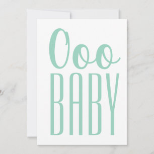Blank grünes Ooo BABY: Baby Boy oder Dusche Gruß Feiertagskarte