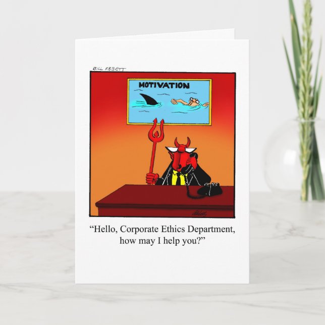 Blank-Grußkarte für den Büro Humor Karte (Vorderseite)