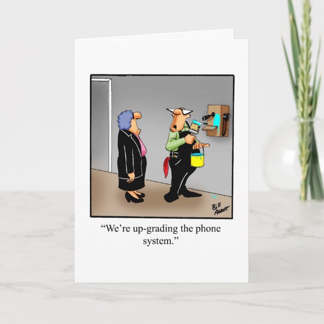 Blank-Grußkarte für den Büro Humor Karte (Vorderseite)