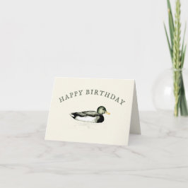 Blank Happy Birthday Mallard Duck Card Dankeskarte