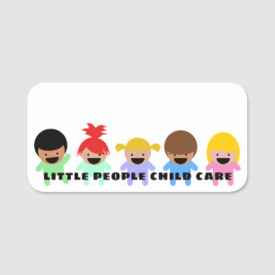 Blank Happy Children Daycare Name Tag Namensschild