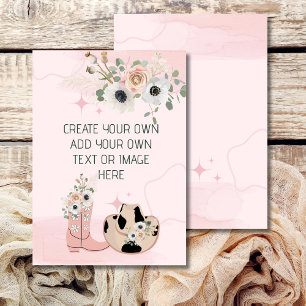 Blank hinzufügen Sie Ihre eigenen DIY Western Cowg Einladung