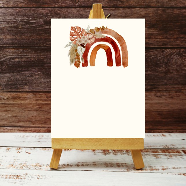 Blank hinzufügen Sie Ihre eigenen Erdton Boho Rain Poster (Von Creator hochgeladen)