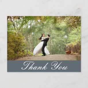 Blank - Horizontal Custom Wedding Foto Vielen Dank Postkarte