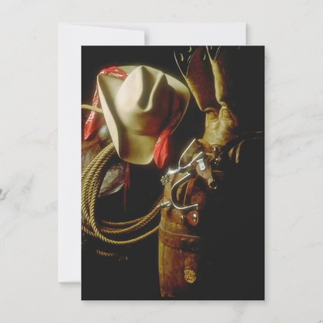 Blank Hosting Western Theme Party Einladung (Vorderseite)