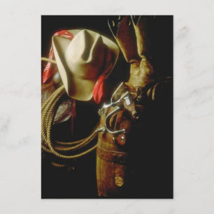 Blank Hosting Western Theme Party Einladung