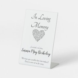 Blank in Love Memory Table Sign für Hochzeiten Sockelschild