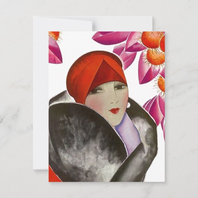 Blank Inbefreiung Nachmittagstee Fashionable Lady (Vorderseite)