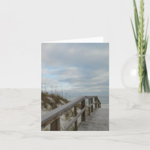 Blank Innen, Boardwalk zum Foto Natur am Strand Karte
