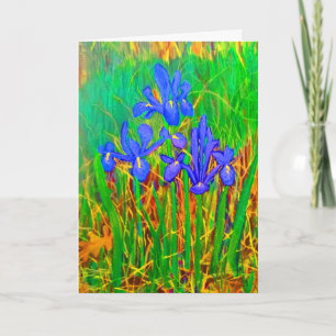 Blank Inside Bright Iris Card von Julia Morrill Karte