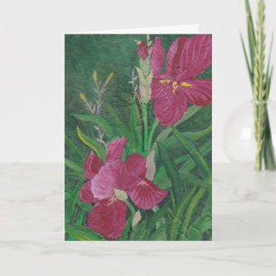 Blank Inside Iris Card by Julia Morrill Karte