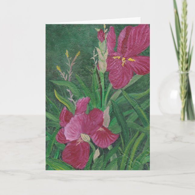 Blank Inside Iris Card von Julia Morrill Karte (Vorderseite)