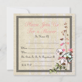 Blank Japanischer Teegarten Hochzeit oder Dusche - Einladung