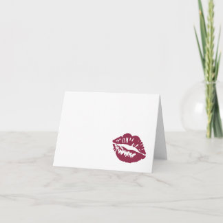 Blank Kiss Note Card Karte