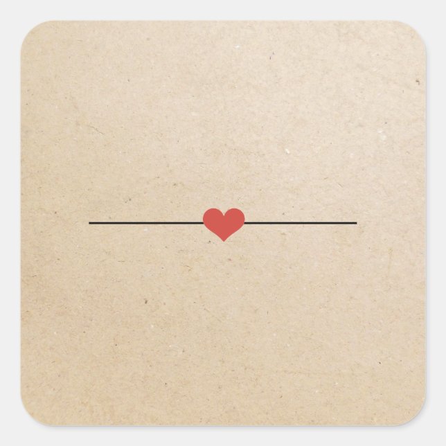 Blank-Kraftovalaufkleber Quadratischer Aufkleber (Vorderseite)