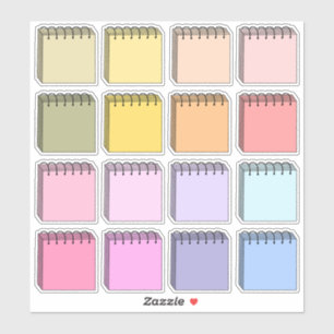 Blank Labels Schreibbare Nudelfarbe Mini-Planner