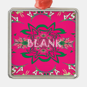 Blank, lebhaft rosa, bläserfarbene, lila Schattenm Ornament Aus Metall