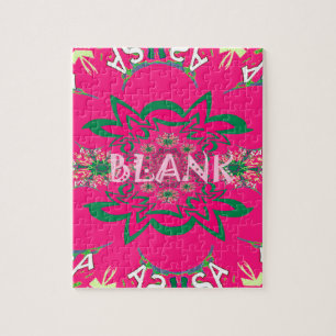 Blank, lebhaft rosa, bläserfarbene, lila Schattenm Puzzle