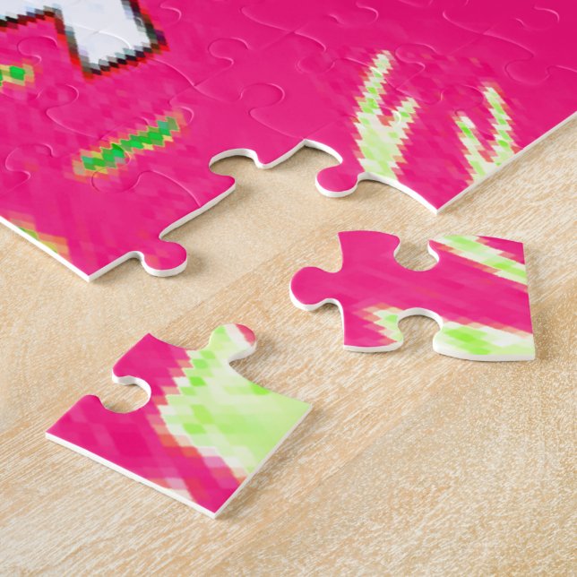 Blank, lebhaft rosa, bläserfarbene, lila Schattenm Puzzle (Seite)