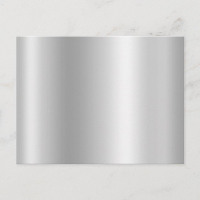Blank Light Silver Grau Foil Gradient Postkarte (Vorderseite)