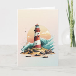 Blank Lighthouse Grußkarte Nr. 2 Dankeskarte